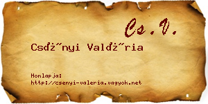 Csényi Valéria névjegykártya