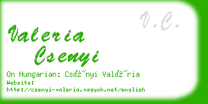 valeria csenyi business card